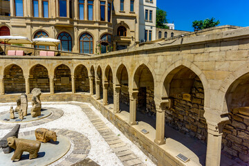 Caravanserai built in 11th century in the heart of the Inner city, Baku, Azerbaijan. Translation of...
