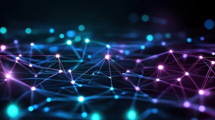 Obraz premium Abstract Network: A Visual Representation of Global Connectivity and Data Flow