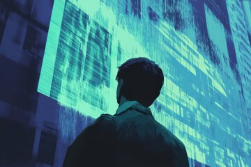 stock market loss illustration somber tone