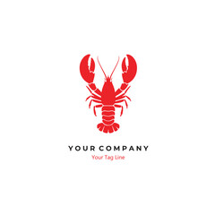 Eye Catching Lobster Silhouette Logo