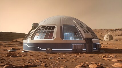 A futuristic mars habitat prototype