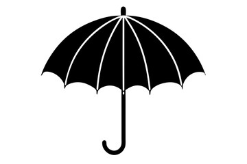  an umbrella icon silhouette vector