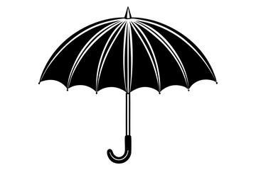  an umbrella icon silhouette vector