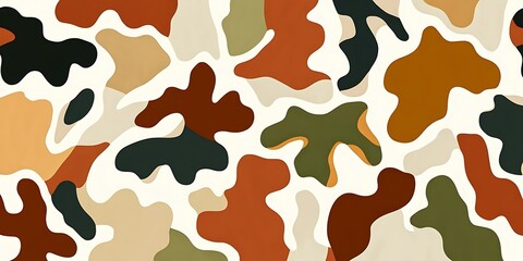 Abstract autumnal camo pattern.  Background design for fashion