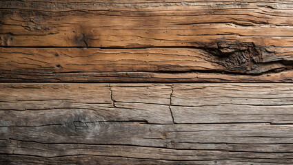 Fototapeta premium Weathered teak wood planks with natural grain texture suitable for backgrounds, textures, construction projects, rustic designs, and woodworking themes