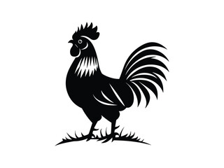 Rooster Silhouette Art for Creative Designs