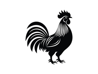 Rooster Silhouette Art for Creative Designs