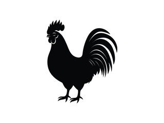 Rooster Silhouette Art for Creative Designs