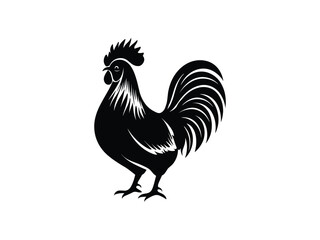 Rooster Silhouette Art for Creative Designs