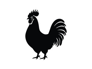 Rooster Silhouette Art for Creative Designs