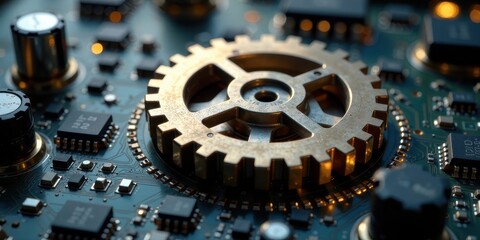 Precisely Engineered Gear Mechanism on Advanced Circuit Board