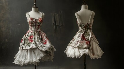 Seasonal floral dress on a mannequin