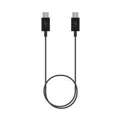 Minimalist USB cable vector illustration showcasing sleek design