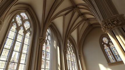 Gothic architecture interior detail