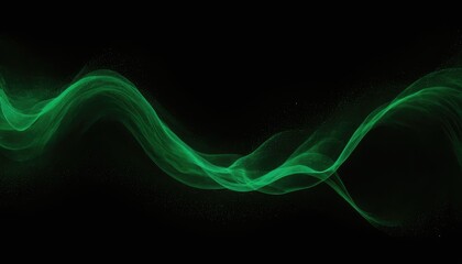 Green abstract wave. Magic line design. Flow curve motion element. Neon gradient wavy illiustration.
5