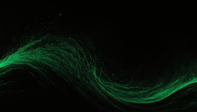 Green abstract wave. Magic line design. Flow curve motion element. Neon gradient wavy illiustration.
7