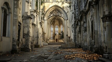 Ruins of an ancient stone church