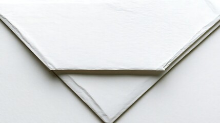 White Paper Sheets Folded In Triangular Shapes