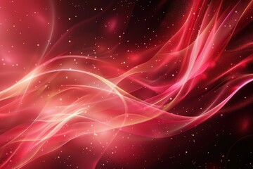 Fototapeta premium Abstract Red Background with Glowing Lights, Sparkles, and Digital Art for a Vibrant and Mystical Fantasy Design