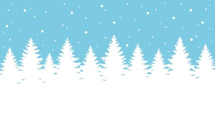 針葉樹 降雪シルエット