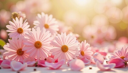 Fototapeta premium A Stunning Bouquet of Pink Flowers on a Crisp White Background for Spring and Summer Weddings