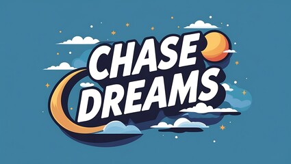 Chase Dreams Night Sky Motivational Poster