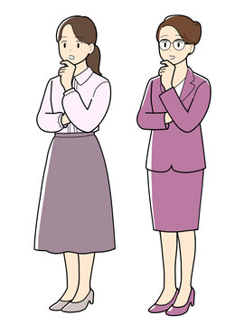 考えている女性