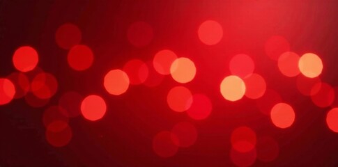 Red abstract background with Christmas lights and bokeh effect, New Year, Glitter, Abstract