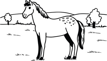 Dynamic Horse Vector Illustration for Creative Projects