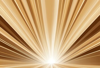 Abstract Golden Rays Converging Towards Light