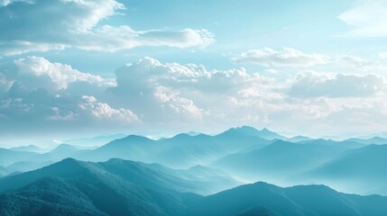 Obraz premium A serene mountain landscape symbolizing clean air.