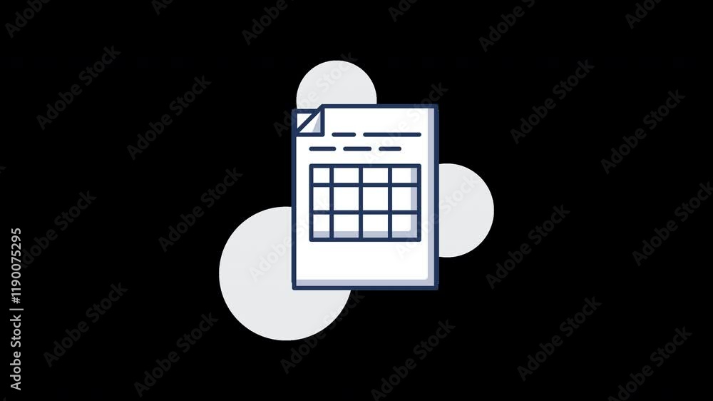 Aufkleber a simple illustration of a calendar page on a dark background with abstract shapes.