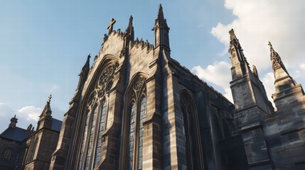 Gothic church architecture detail