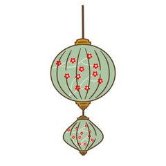 Green chinese lanterns