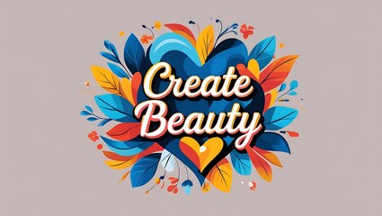 Obraz premium Create Beauty Heart Floral Design Illustration