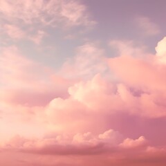 Pink Cloudscape at Sunset Soft Hues of Heaven
