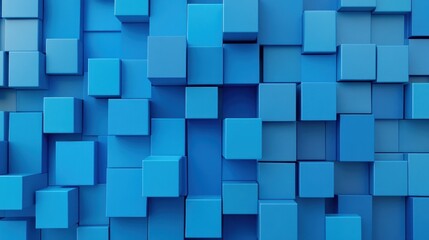 Abstract Blue Cube Pattern