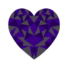purple heart shaped diamond