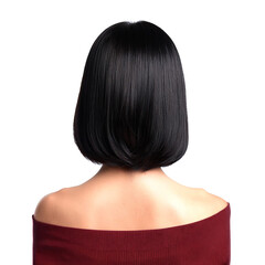 Naklejka premium アジア人女性の美しい黒髪。（Beautiful black hair of an Asian woman.） 