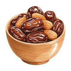 Delicious dates and nuts for ramadan iftar home food photography cozy kitchen culinary tradition