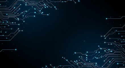 Obraz premium Digital technology and science background. 