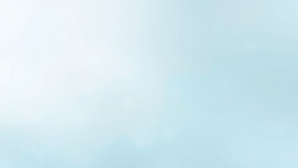 Gradient background transitioning from misty white to pale cyan, overlaid with a frosted glass texture. 