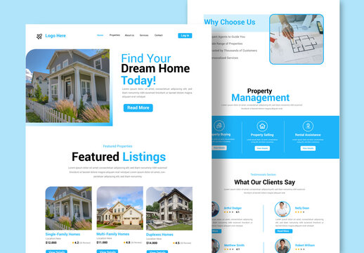 Responsive Realestate Landing Page