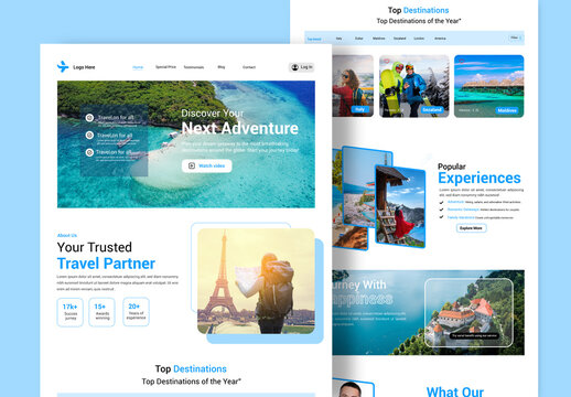 Travel And Tourism Landing Page