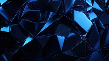 Abstract Blue Geometric Shapes