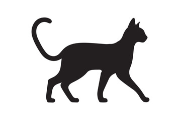cat silhouette vector art 