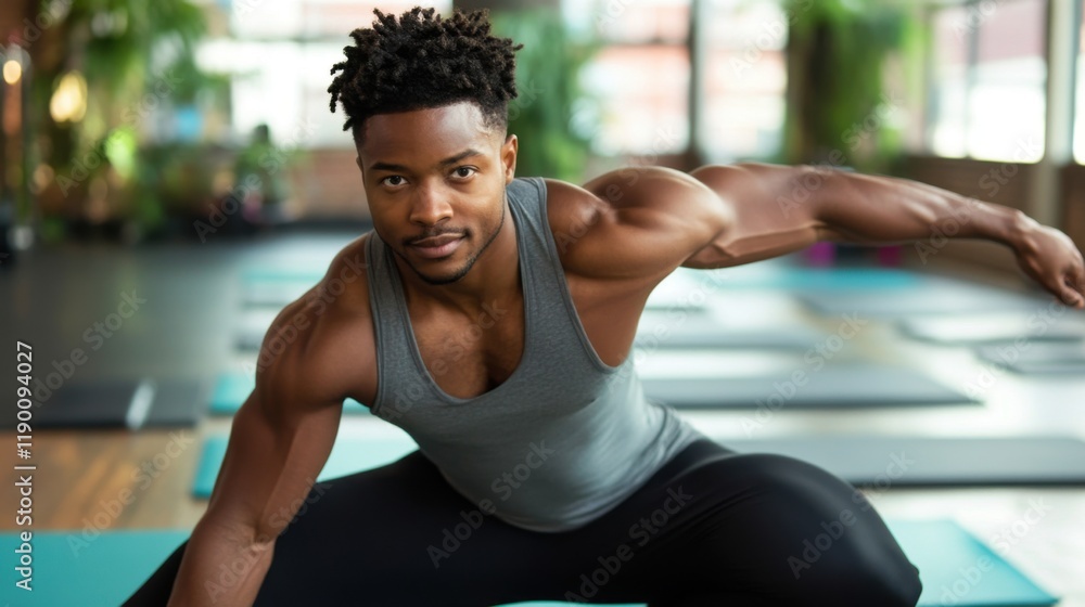 Poster increase flexibility with our guided stretching exercises.