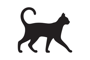 cat silhouette vector art 