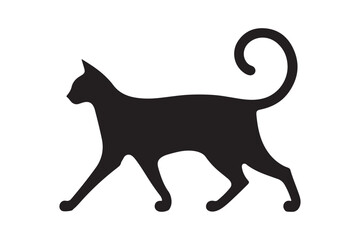cat silhouette vector art 