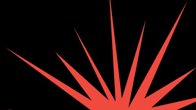 An abstract burst shape motion graphic background design.